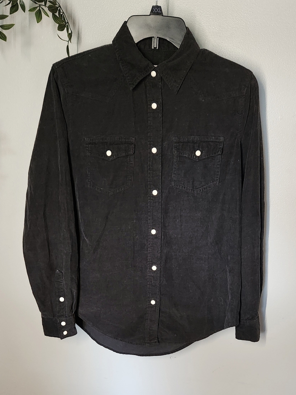 Universal Thread Corduroy Country Western Button-Down Shirt w Pearl Buttons XS